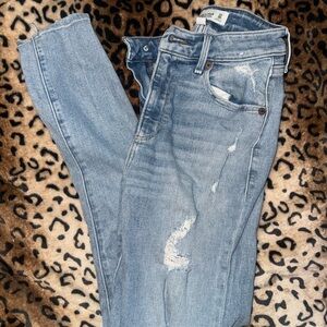 Abercrombie & Fitch Blue Super Skinny Jeans Distressed Vintage